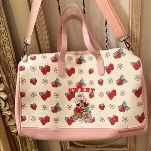 Strawberry Shortcake Pink and Cream Travel Bag
